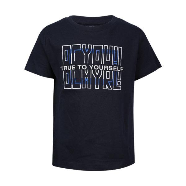 BOYS NAVY SHORT SLEEVE T-SHIRT - ruffntumblekids