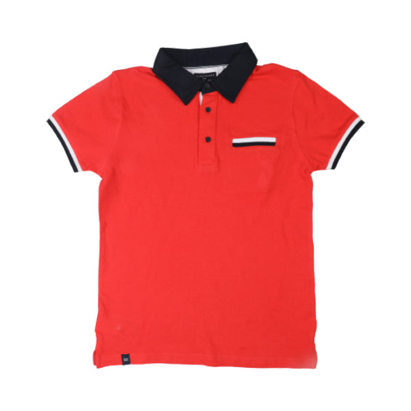 RED SHORT SLEEVE POLO T-SHIRT