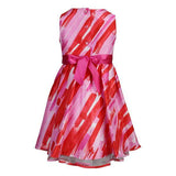 RED BRUSHSTROKE PRINT DRESS - ruffntumblekids