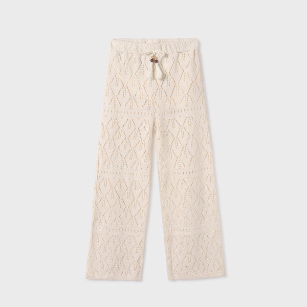 GIRLS BEIGE LOOSE TROUSER