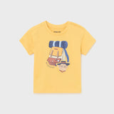 YELLOW SHORT SLEEVE GRAPHIC T-SHIRT FOR BOYS