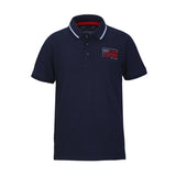 BOYS NAVY BLUE SHORT SLEEVE POLO TEE - ruffntumblekids