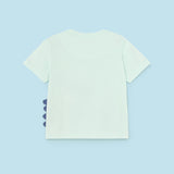 AQUA SHORT SLEEVE T-SHIRT WITH GRAPHIC PRINT FOR BABY BOYS