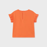 ORANGE BLOUSE WITH GRAPHIC PRINT FOR BABY GIRLS