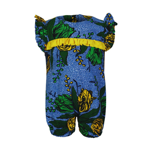 MULTI-COLOR ANKARA PLAYSUIT - ruffntumblekids