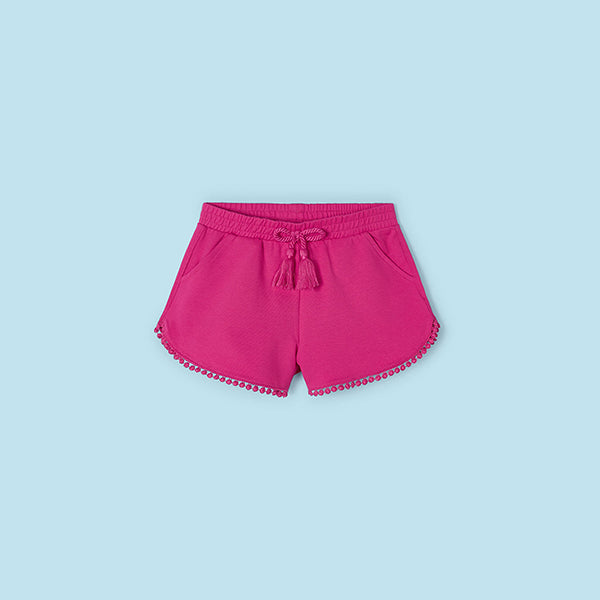 PINK CHENILLE SHORT FOR BABY GIRLS