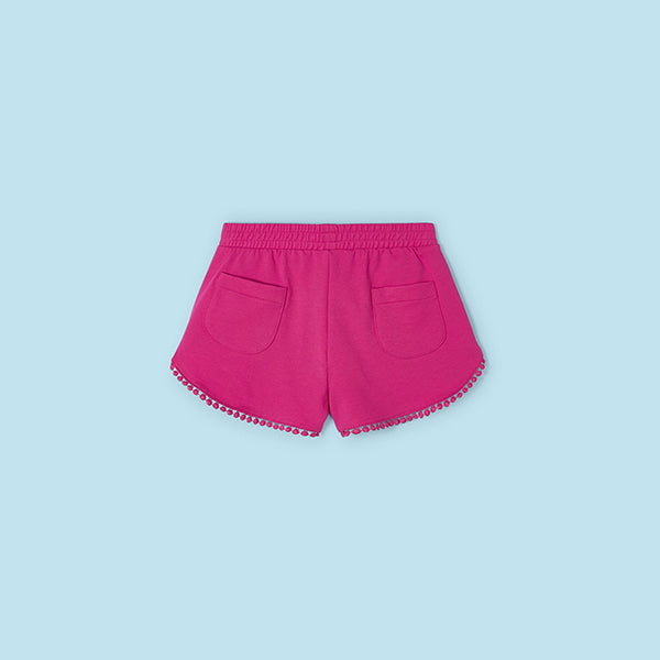 PINK CHENILLE SHORT FOR BABY GIRLS