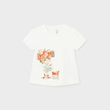 GIRLS WHITE BLOUSE WITH GRAPHIC