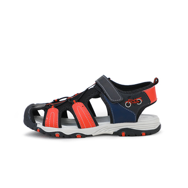 BOYS BLACK & RED TREKKERS SANDALS