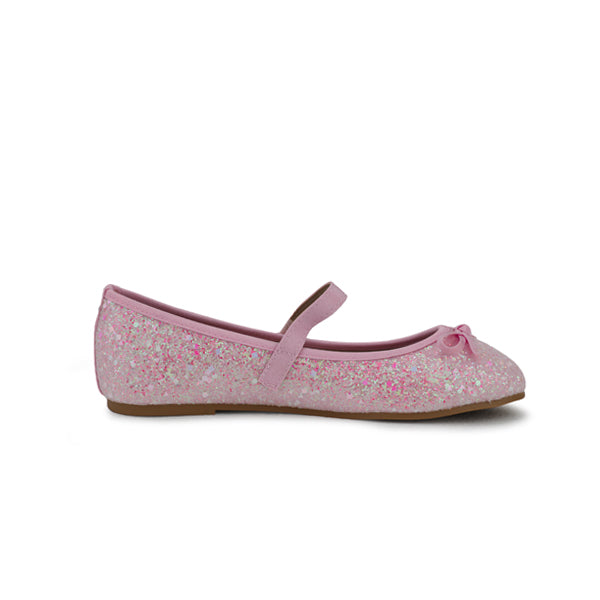 PINK SPARKLE BALLET FLATS