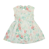 GIRLS MULTICOLOR LAKE PRINTED SATIN DRESS - ruffntumblekids