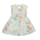 GIRLS MULTICOLOR LAKE PRINTED SATIN DRESS - ruffntumblekids