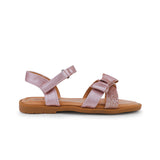 GIRLS' ROSE GOLD GLAM SANDALS