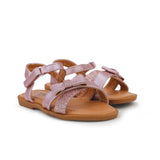 GIRLS' ROSE GOLD GLAM SANDALS