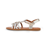 GIRLS' SILVER CLASSIC STRAPPY SANDALS