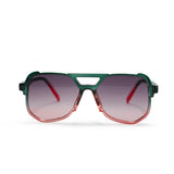 GREEN AND LIGHT PINK FRAME SUNGLASS