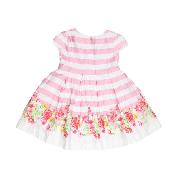 ORCHID FLORAL AND STRIPED DRESS - ruffntumblekids