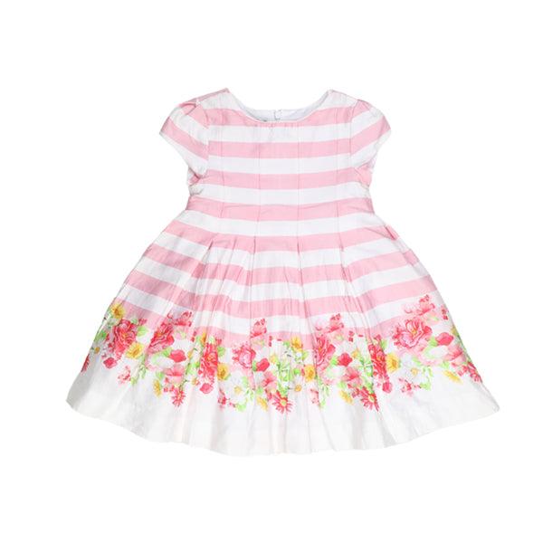 ORCHID FLORAL AND STRIPED DRESS - ruffntumblekids