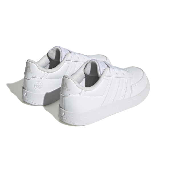 BOYS WHITE STRIPE LACE UP SNEAKERS