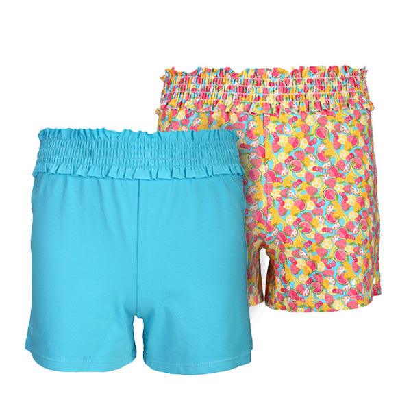 2 PIECE MULTICOLOUR GIRLS SHORT PACK - ruffntumblekids