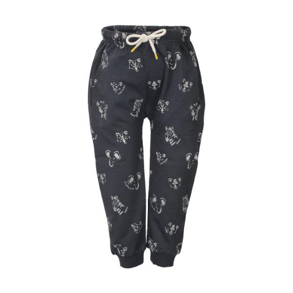 DARK GREY PRINTED JOGGER - ruffntumblekids