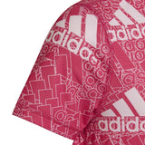 PINK PRINT ADIDAS T-SHIRT FOR GIRLS