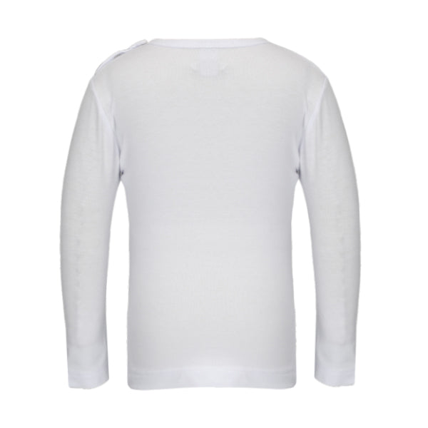 GIRLS WHITE CREW NECK LONG SLEEVE