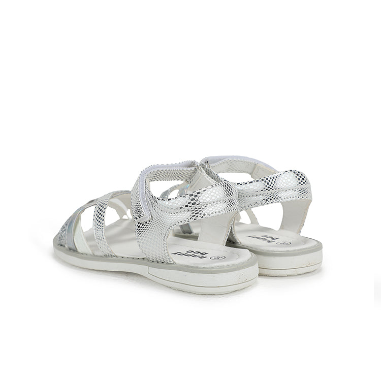 GIRLS SILVER DESIGN SANDALS