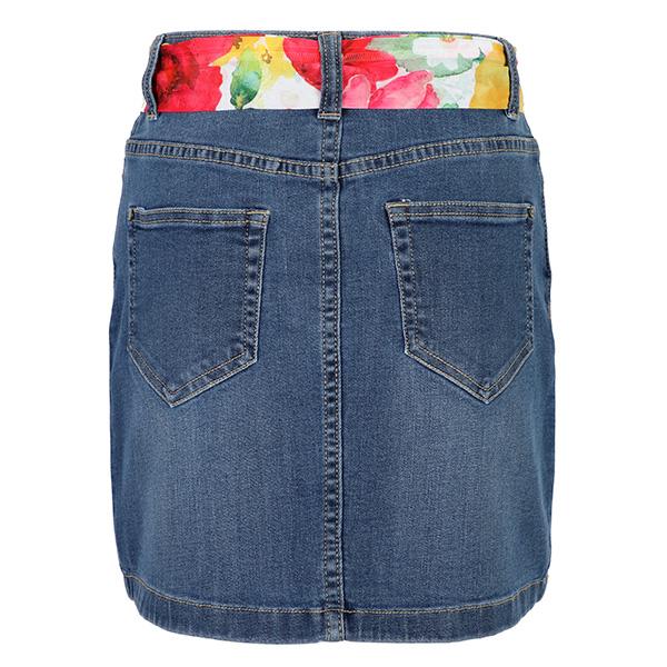 GIRLS DENIM BLUE PENCIL SKIRT WITH BELT - ruffntumblekids