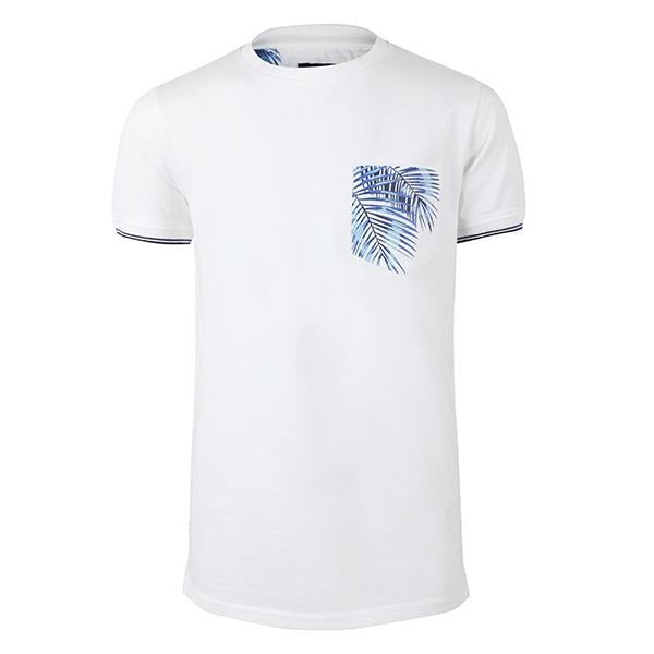 BOYS WHITE SHORT SLEEVE PRINT POCKET T-SHIRT - ruffntumblekids