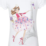 GIRLS WHITE SHORT SLEEVE T-SHIRT - ruffntumblekids