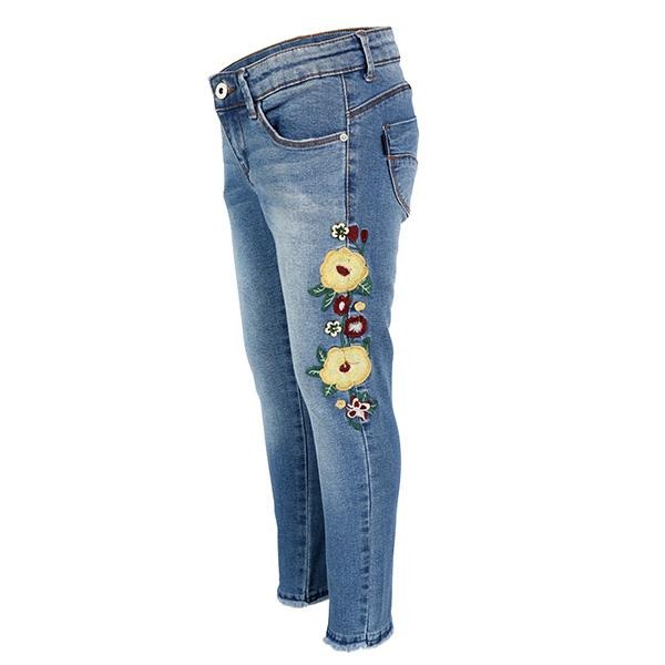 GIRLS DENIM BLUE TROUSERS - ruffntumblekids