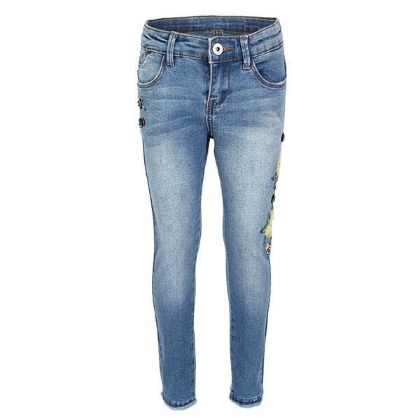 GIRLS DENIM BLUE TROUSERS - ruffntumblekids