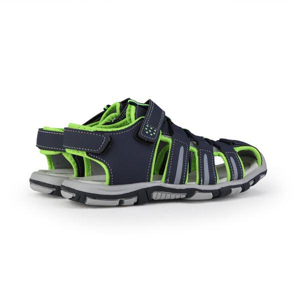 Boys navy clearance leather sandals