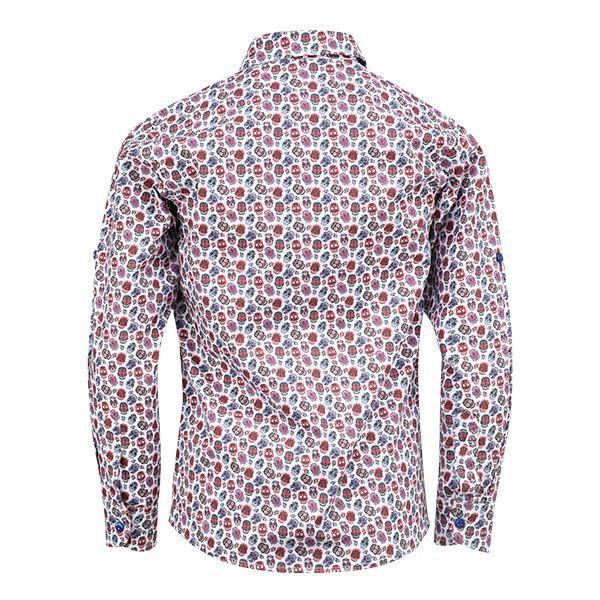 BOYS LONG-SLEEVE SKULL PRINT SHIRT - MULTICOLOUR - ruffntumblekids