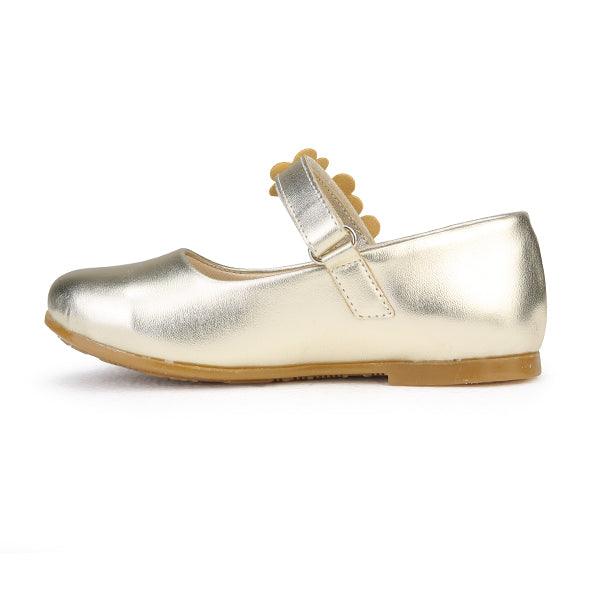 GIRLS GLITTERY FORMAL SHOE - GOLD - ruffntumblekids