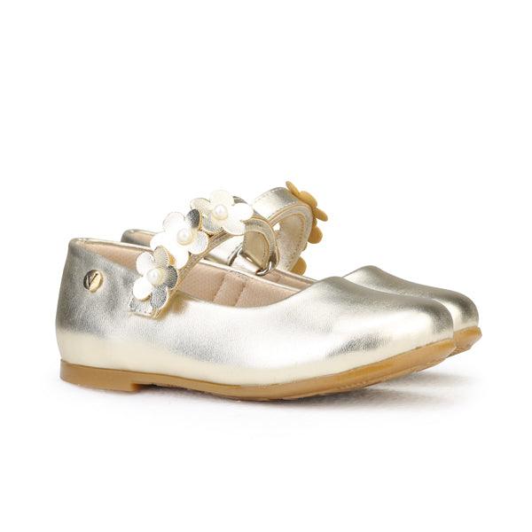 GIRLS GLITTERY FORMAL SHOE - GOLD - ruffntumblekids