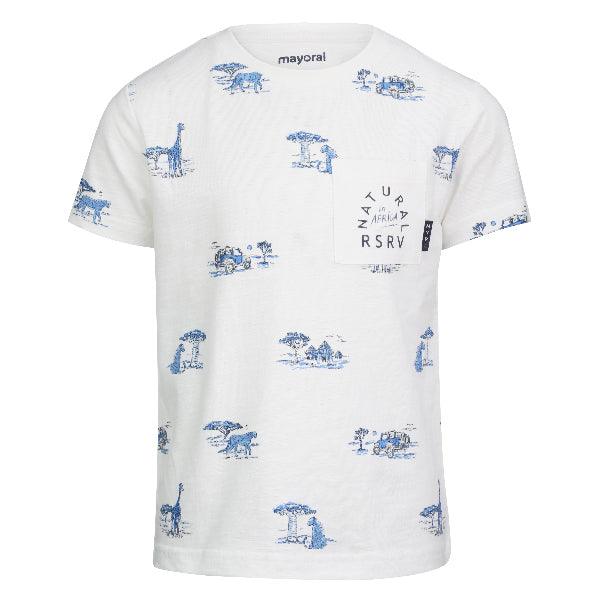 BOYS WHITE GRAPHIC SHORT SLEEVE TSHIRT - ruffntumblekids