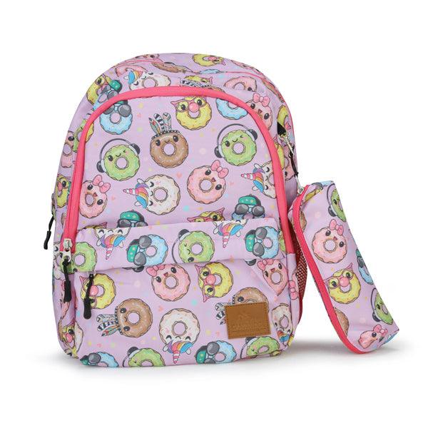 GIRLS PINK PRINTED BACKPACK SET - ruffntumblekids