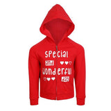 GIRLS RED FLEECE HOODIE - ruffntumblekids