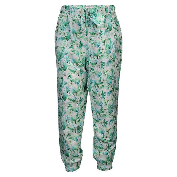 GREEN APPLE LEAVES PRINTED GIRLS PANTS - ruffntumblekids