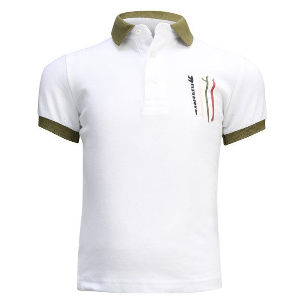 BOYS WHITE SHORT SLEEVE POLO - ruffntumblekids