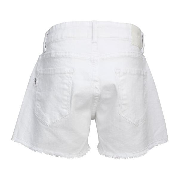 White deals bum shorts