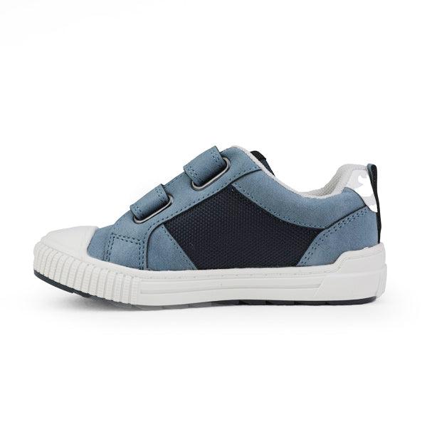 BLUE BOYS SNEAKERS WITH BLACK OUTSOLE - ruffntumblekids