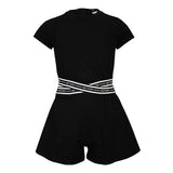 GIRLS BLACK ROMPER - ruffntumblekids