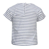 NAVY STRIPE GIRLS TIE TSHIRT - ruffntumblekids