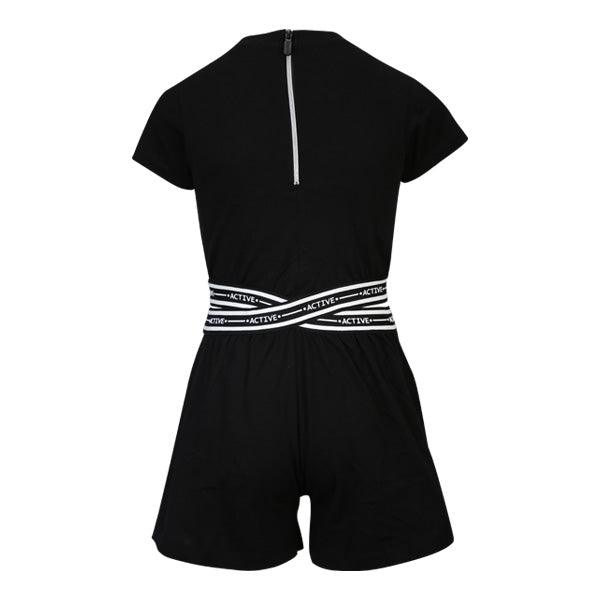 GIRLS BLACK ROMPER - ruffntumblekids