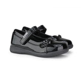 GIRLS BLACK PATENT VELCRO SCHOOL SHOE - ruffntumblekids