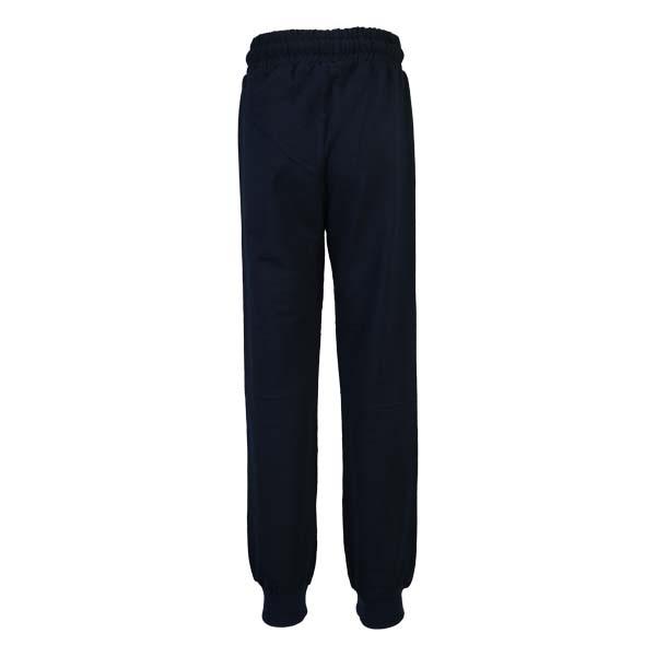 BOYS NAVY BLUE JOGGERS WITH ORANGE PRINT - ruffntumblekids