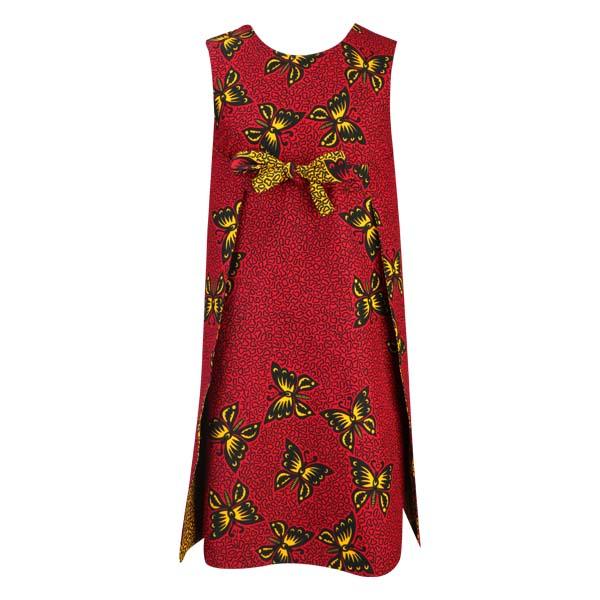 GIRLS MULTICOLOR ANKARA BUTTERFLY DRESS - ruffntumblekids